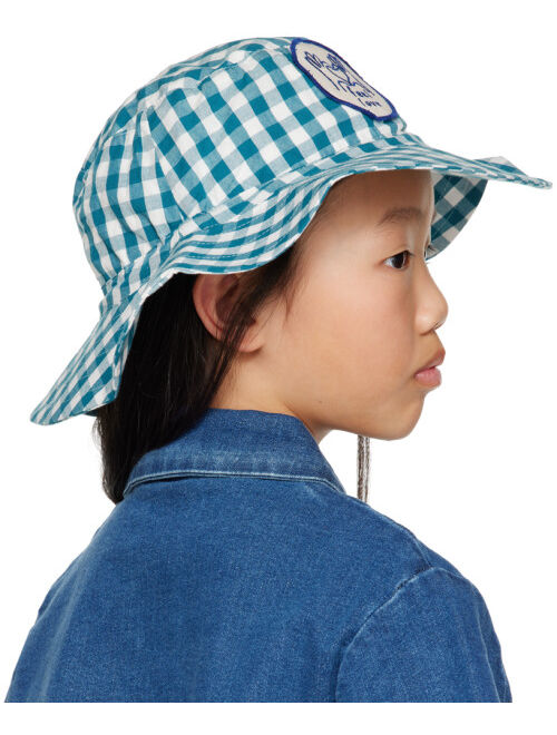 WYNKEN Kids Green & White Vivi Bucket Hat