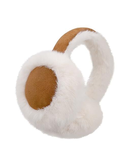 ACTLATI Girl Winter Earmuffs Sequin Shiny Outdoor Ear Warmers Fluffy Muffs Cute Faux Fur Earmuff for Kids Adult Women