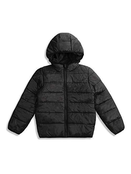 Ikali Kids Winter Coats, Spring Light Weight Packable Puffer Jacket with Hood Pockets for Girls Boys Outwear Clothes (2-12Y)