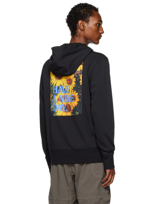NIKE Black Graphic Patch Hoodie