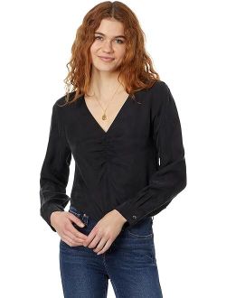Brushed Ruched-Front Top