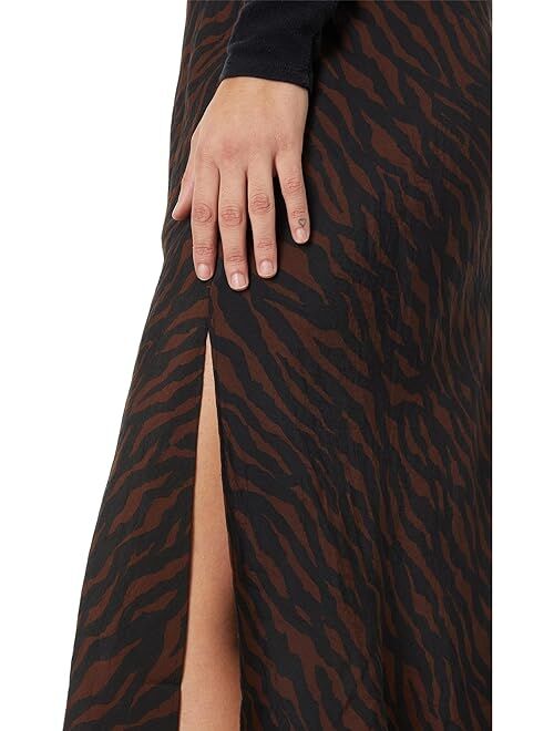 Madewell The Layton Midi Slip Skirt in Abstract Animal