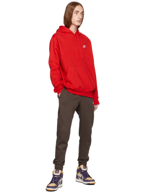 NIKE Red Sportswear Club Hoodie
