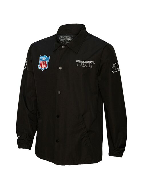 MITCHELL & NESS Unisex FENTY for Black Super Bowl LVII Full-Snap Coaches Jacket