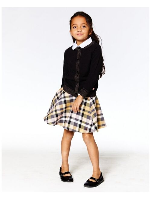 DEUX PAR DEUX Girl Knitted Cardigan With Pink Lurex In Black - Toddler|Child