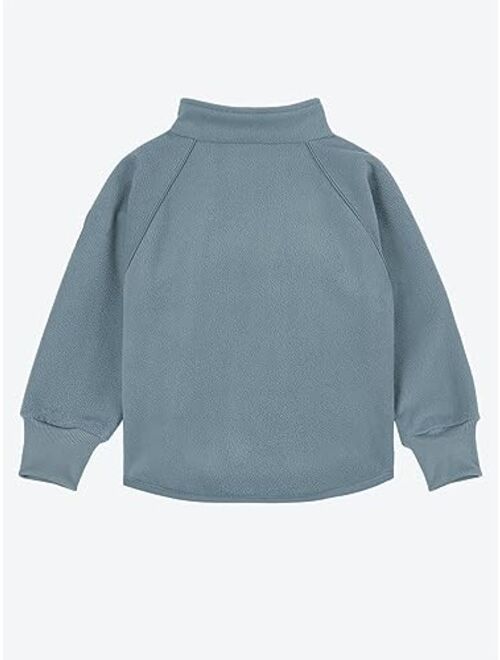 Meikulo Boys Full Zip Fleece Jacket Kids Long Sleeve Stand Collar Outerwear Coat with Pockets