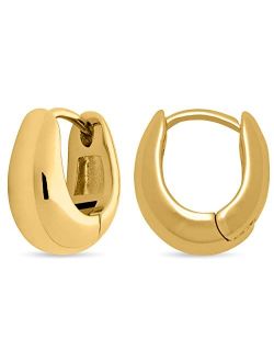 MILLA 14k Gold Huggie Earrings or Sterling Silver Huggie Earrings for Women Multipack & Individuals - Ear Huggers Earrings for Women Trendy Y2K Earrings, Preppy Earrings 
