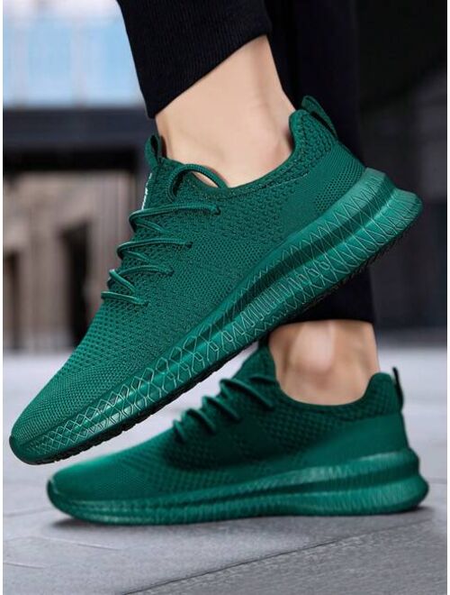 Shein Men's Breathable Walking Shoes Ultra Lightweight Tennis Running Shoes Mesh Non-slip Casual Athletic Sneakers For Work, Workout