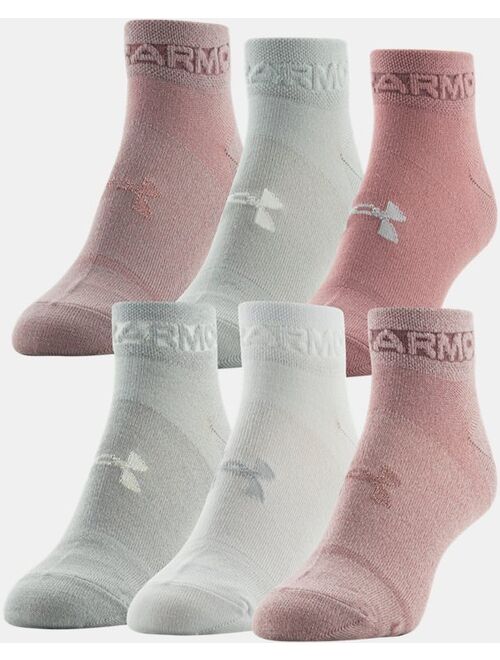Under Armour Women's UA Essential 6-Pack Low Cut Socks