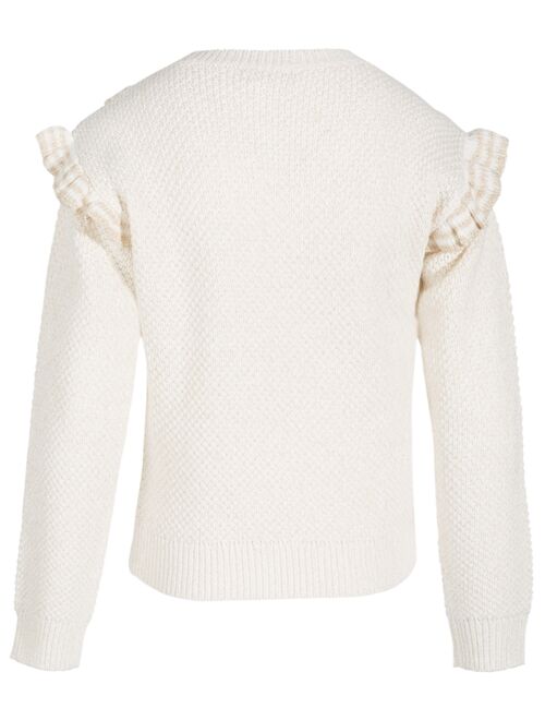 Epic Threads Big Girls Double-Ruffle Pullover Sweater, Created for Macy's