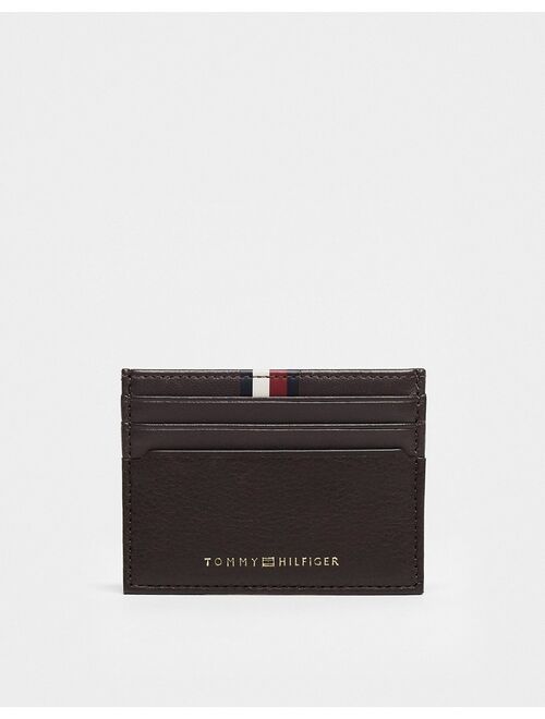 Tommy Hilfiger Leather Card Holder in Brown