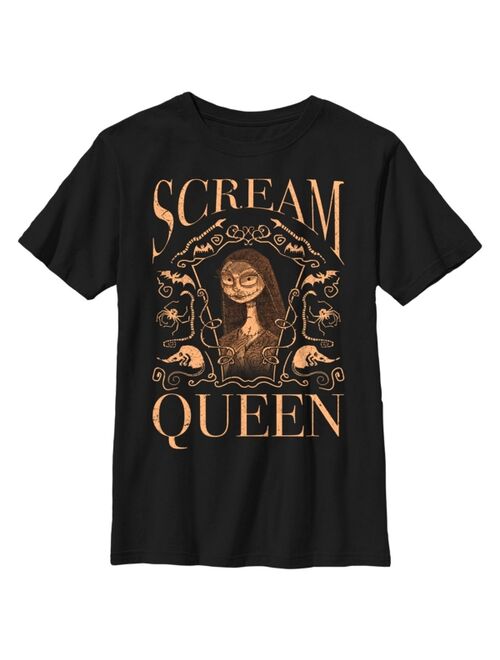 DISNEY Boy's The Nightmare Before Christmas Sally the Scream Queen Child T-Shirt