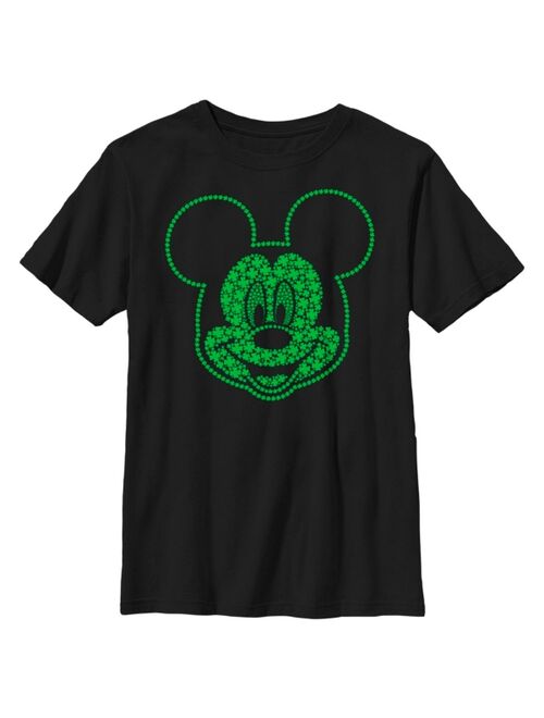 DISNEY Boy's Mickey & Friends Mickey Mouse Clover Big Smile Child T-Shirt