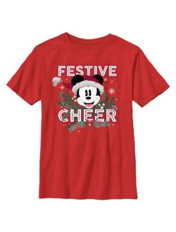 Boy's Mickey & Friends Mickey Mouse Festive Cheer Child T-Shirt