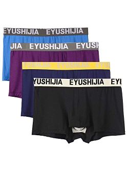 EYUSHIJIA Men's 4 Pack Comfortable Bamboo Fiber Modal Boxer Briefs