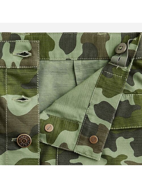 J.Crew Girls' button-front skirt in camouflage
