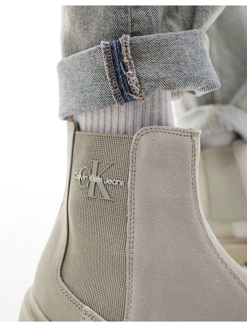 Calvin Klein Jeans Eva suede chelsea boots in gray