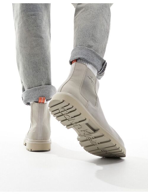 Calvin Klein Jeans Eva suede chelsea boots in gray