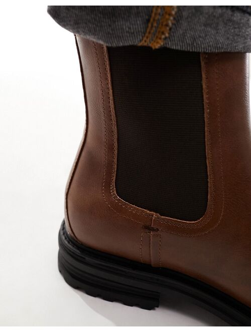 River Island chelsea boot in brown