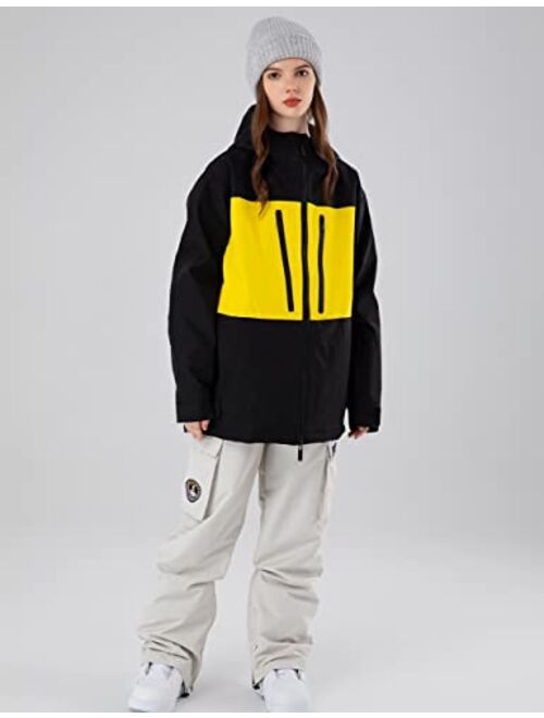 SEARIPE Womens Ski Jacket Snowboard Hooded Winter Snow Jackets Waterproof Raincoat Outdoor Snowcoat