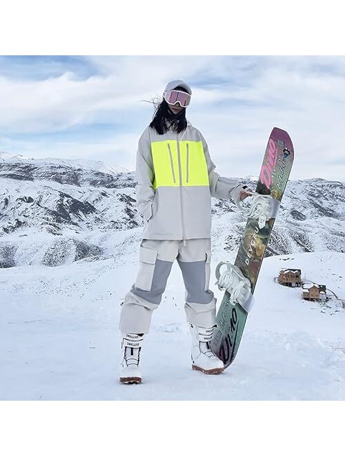 SEARIPE Womens Ski Jacket Snowboard Hooded Winter Snow Jackets Waterproof Raincoat Outdoor Snowcoat