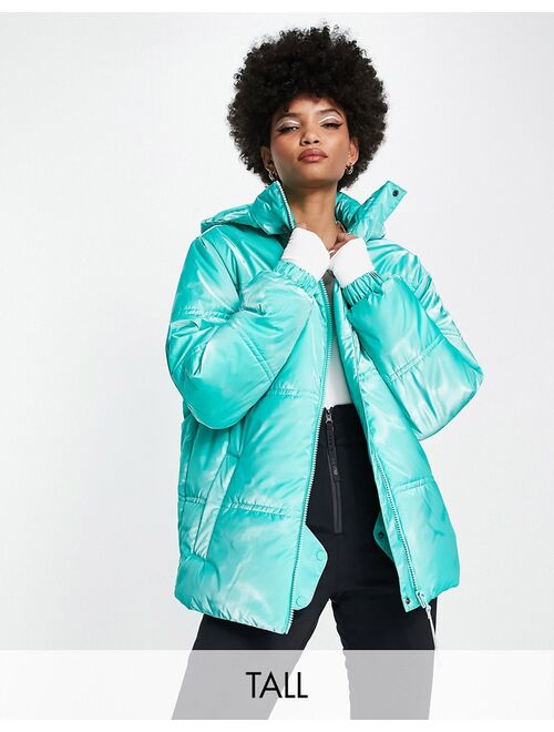 ASOS 4505 Tall ski hi-shine puffer jacket