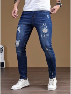Shein Manfinity Homme Men's Ripped Slim Fit Jeans
