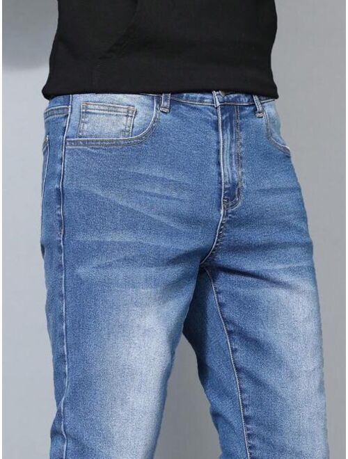 Shein Manfinity Homme Men Slant Pocket Skinny Jeans