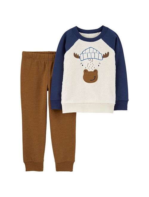 carters Baby Boy Carter's Moose Pullover & Pants Set