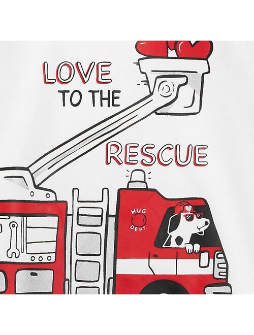 carters Toddler Boy Carter's Valentine's Day Fire Truck Top & Pants Set