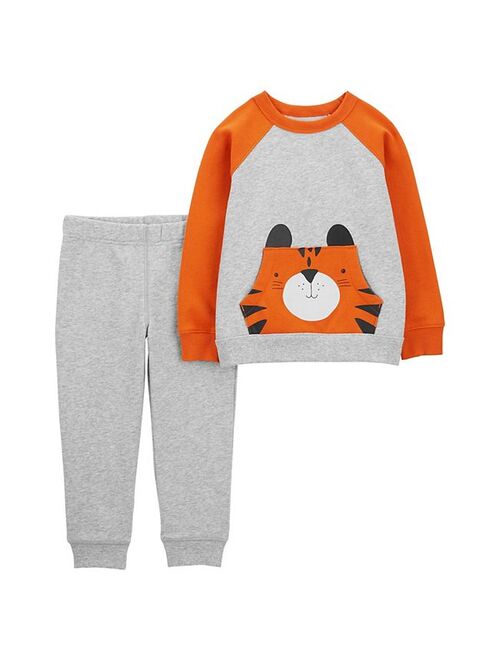 carters Toddler Boy Carter's Fleece Tiger Sweatshirt & Jogger Pants Set