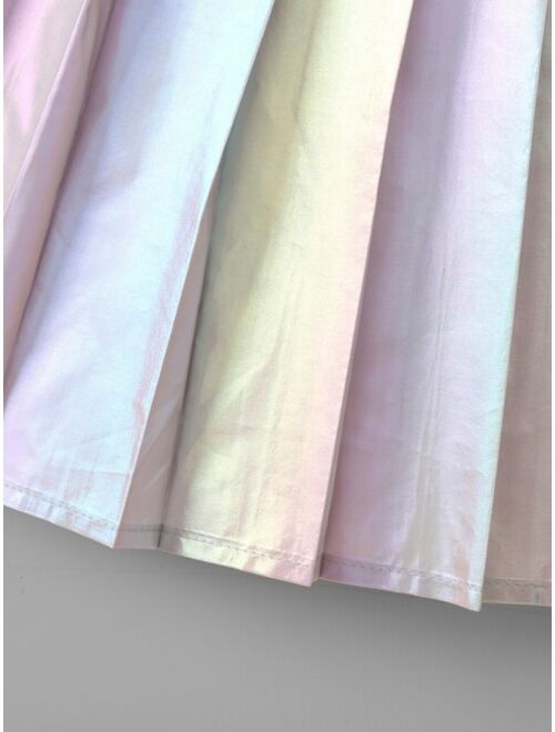 SHEIN Kids Y2Kool Toddler Girls Letter & Cartoon Graphic Sweatshirt & Skirt