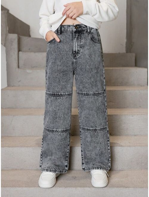 Shein Tween Boy Slant Pocket Jeans
