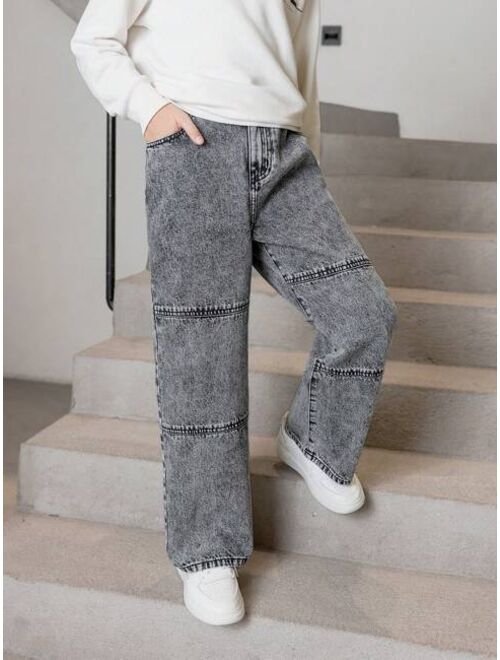 Shein Tween Boy Slant Pocket Jeans