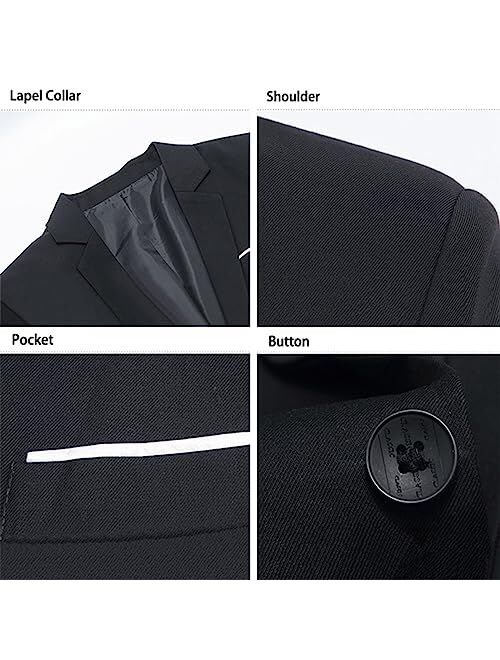 Mylldey Mens Blazers Slim Fit Business Casual Men Suit Sport Coat One Button Travel Blazer Lightweight Suit Jacket