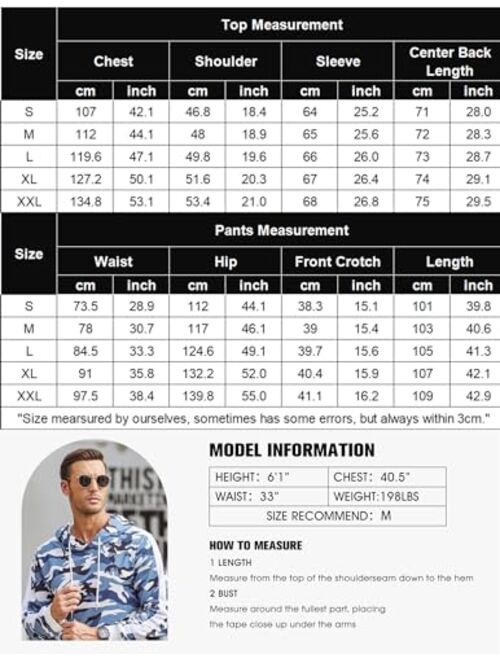 COOFANDY Men's Tracksuit Set 2 Piece Athletic Hooded Sweatsuits Casual Jogging Suits Workout Outfits for Men