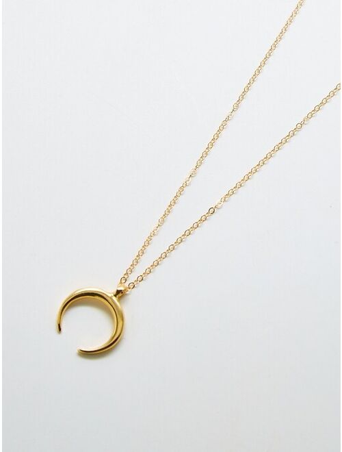 Gap Gold Crescent Moon Necklace