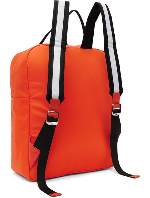 MARNI Kids Orange Logo Backpack