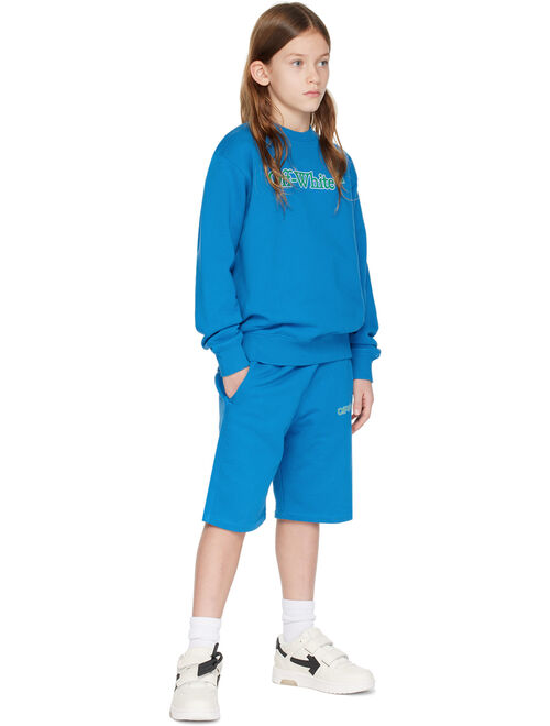 Off-White Kids Blue Big Bookish Sweatshirt
