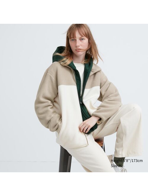 UNIQLO Fleece Full-Zip Jacket (Color Block)