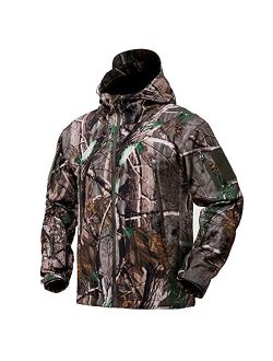 YEVHEV Hunting Jacket for Men Quiet Hunting Camouflage Clothing Hoodie Camo Coat Water-Repellent Windproof