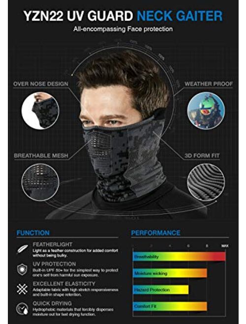 TSLA 1 or 2 Pack Winter Neck Warmer Gaiter, Lightweight Half Balaclava, Windproof Face Mask for Ski Snowboard Outdoor Sports