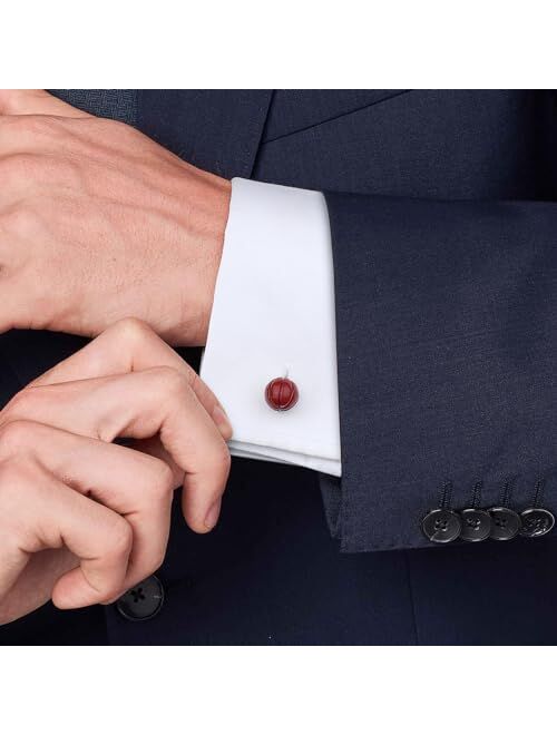 Hawson 3D Red Basketball Men's Cuff links With Gift Box.