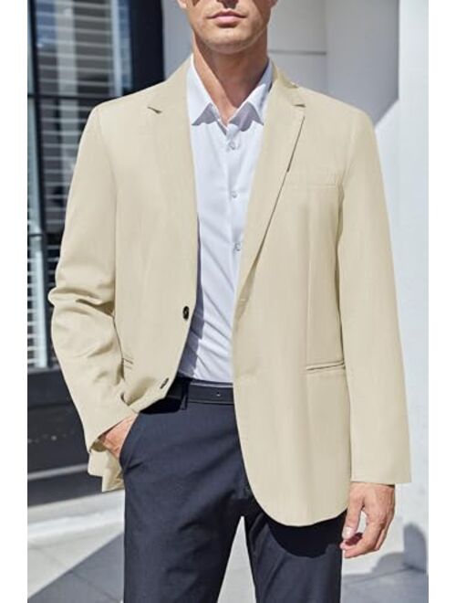 Runcati Mens Casual Blazer Sport Coat Two Buttons Lightweight Regular Fit Business Suit Jacket