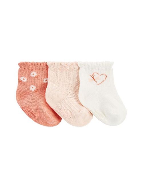 carters Baby Girl Carter's 3-Pack Floral & Heart Socks