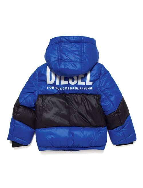 Diesel Kids Joryb colour-block padded jacket
