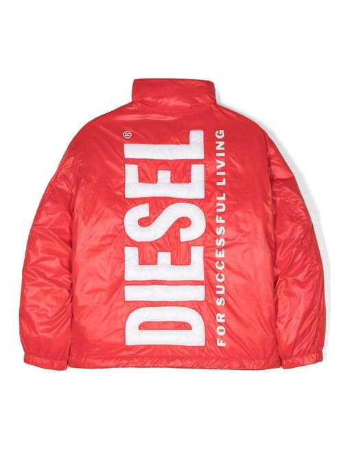 Diesel Kids long sleeve puffer jacket