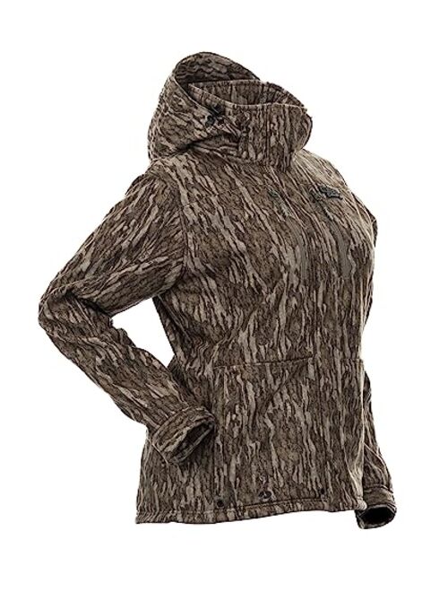 Mossy Oak DSG Outerwear Ava 3.0 3-in-1 Camouflage Hunting Jacket for Women with Scent Control, Waterproof - Pockets & Removable Hood