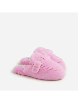 Girls' buckle slippers
