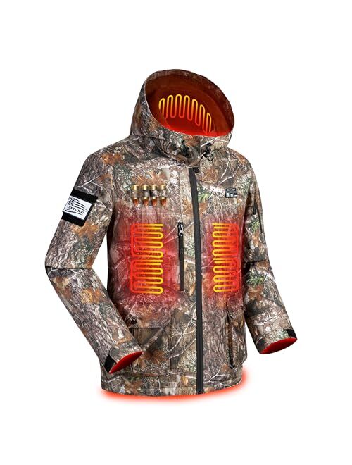 Gohero Unisex Lightweight Heated Hunting Jacket for Men and Women - Heating Hunter's Jacket with 10000mAh Large Capacity Battery
